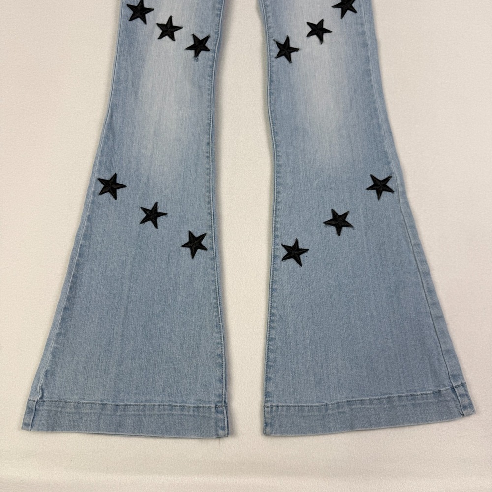 Altar'd State Womens Flare Jeans with Stars Size 25/0 Light Wash Denim SPP11593 - Picture 3 of 15